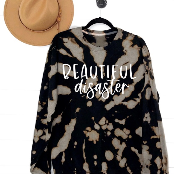 Beautiful Disaster handmade Tie Dye Sweatshirt - Picture 1 of 2